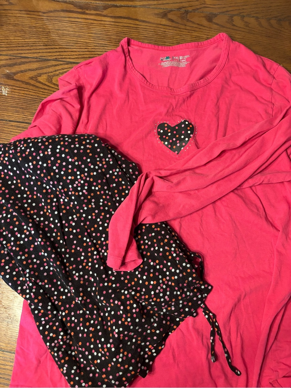June & Daisy Women's Pink Pajama Top - XXL